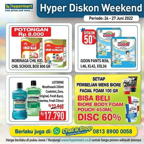 Katalog Promo Hypermart Hyper Diskon Weekend Periode 24-27 Juni 2022