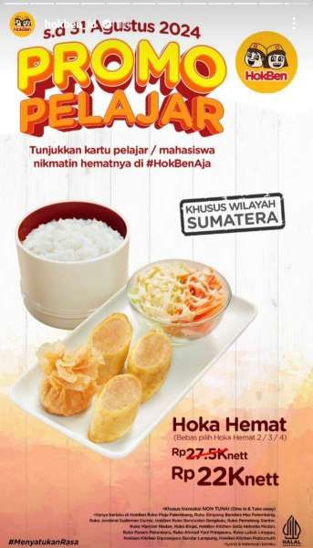 Promo HokBen Spesial Wilayah Sumatera