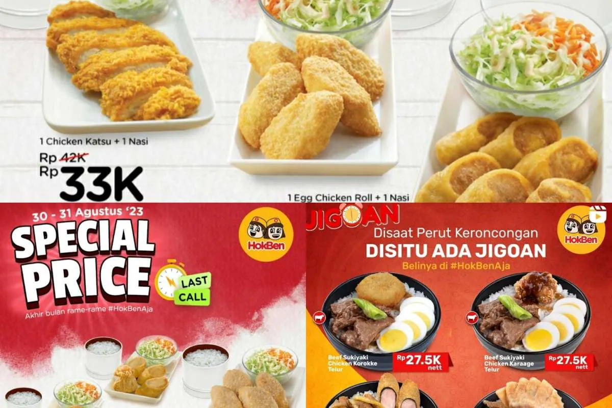 Promo Hokben Akhir Bulan Agustus 2023, Semua Menu Mulai Rp 25.000
