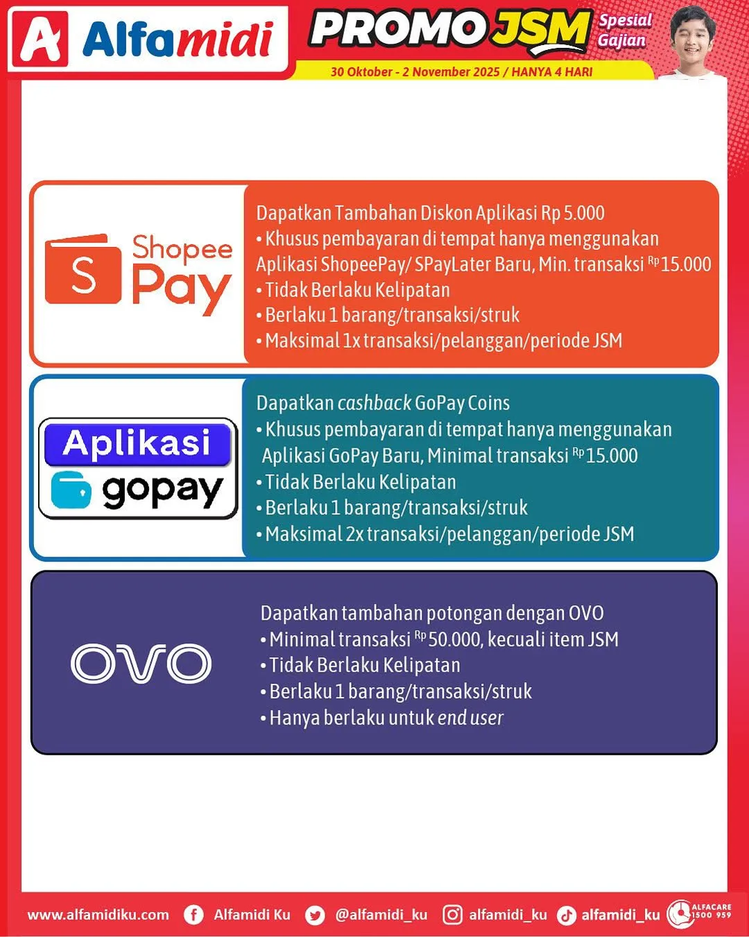 Promo JSM Alfamidi Hanya 4 Hari Periode 30 Oktober-2 November 2025