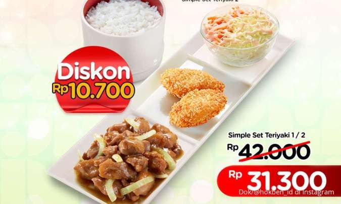 Promo HokBen HUT Kota Madiun 22 Juni 2025, Diskon Simple Set Teriyaki Akan Berakhir