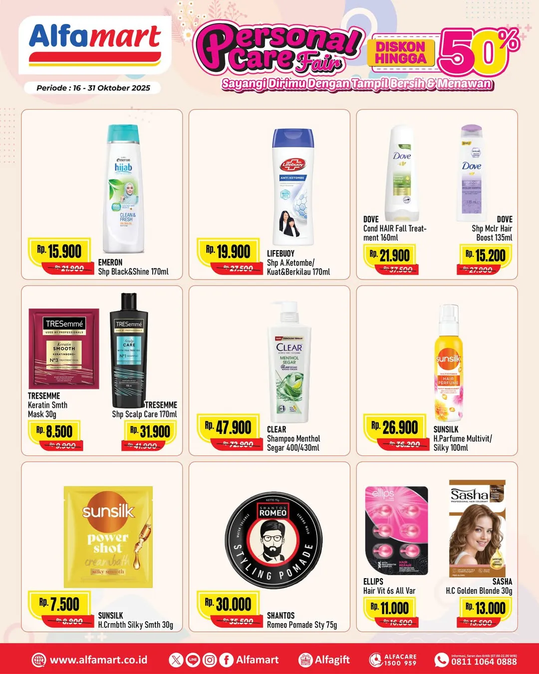 Promo Alfamart Personal Care Fair Periode 16-31 Oktober 2025