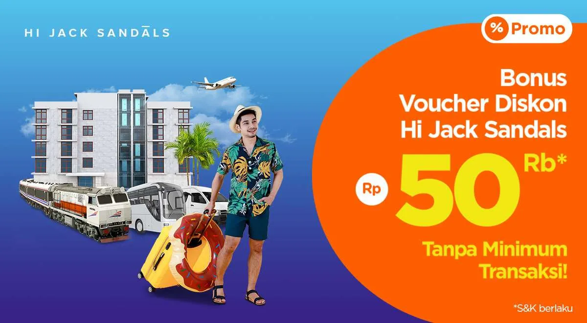 Dapatkan Voucher Diskon Hi Jack Sandals Rp 50.000 Setiap Pembelian Produk PegiPegi