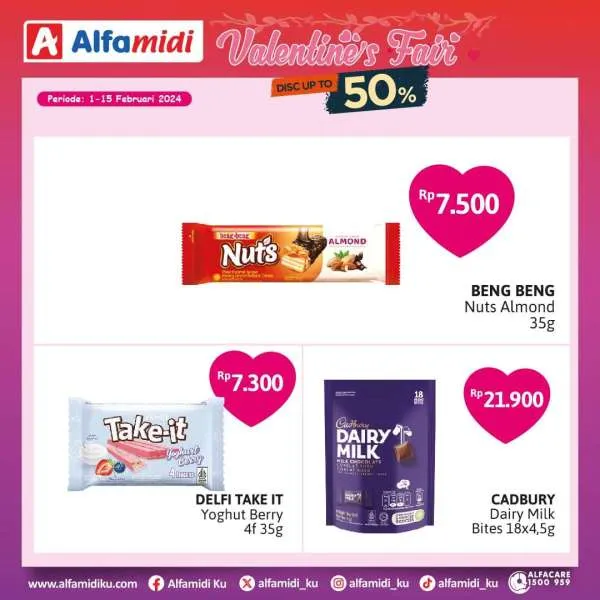 Promo Alfamidi Valentines Fair Periode 1-15 Februari 2024