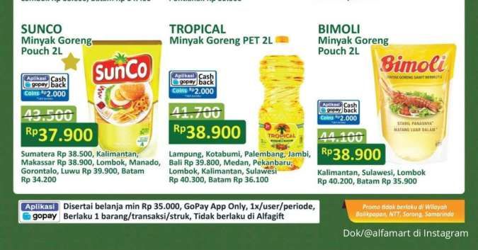 Promo Minyak Goreng di Alfamart Spesial Munggahan & Superindo Weekday, Berakhir Besok