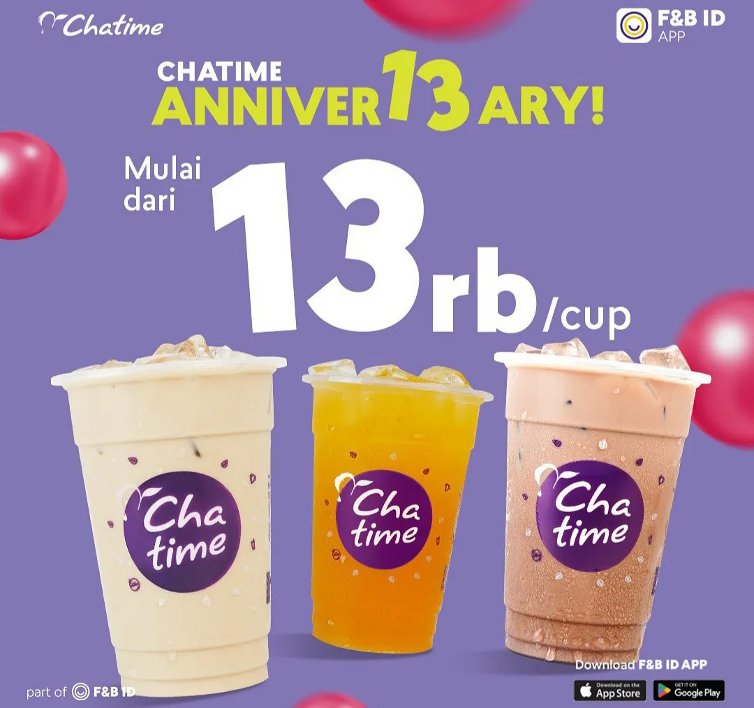 Chatime promo anniversary ke 13
