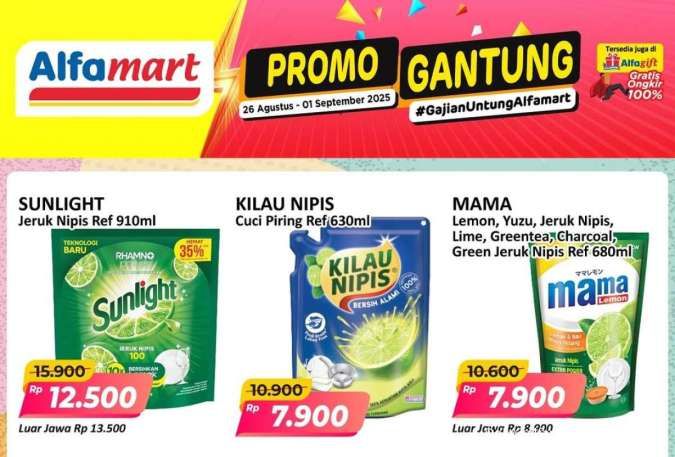 Promo Alfamart Gantung 26 Agustus-1 September 2025, Sunlight & Mama Lemon Hemat