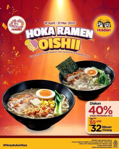 Promo Hokben Hoka Ramen Oishii