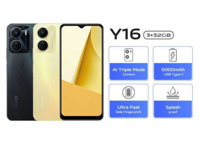 Rekomendasi HP 1 Jutaan Terbaik 2023: Vivo Y16