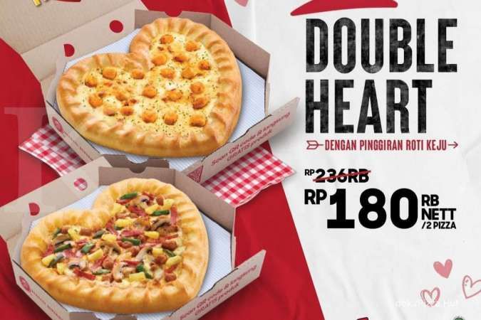 Promo Pizza Hut Double Heart Februari 2022, Ada Pizza Heart Double Harga Lebih Hemat