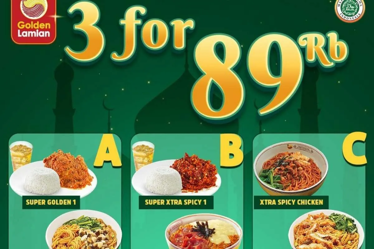 Promo Golden Lamian 3 For Rp 89.000 Spesial Maulid Nabi Berlaku 2 Hari