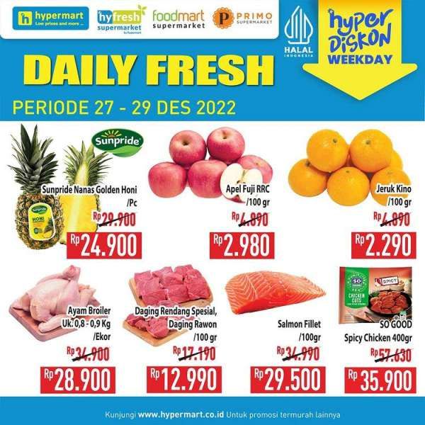 Harga Promo Hypermart Mulai 27-29 Desember 2022