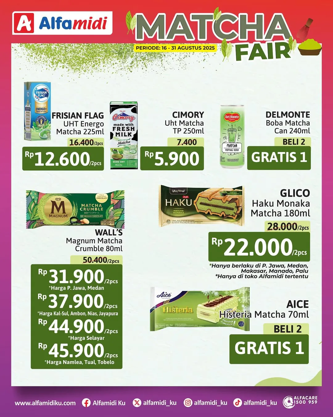 Promo Alfamidi Matcha Fair Periode 16-31 Agustus 2025