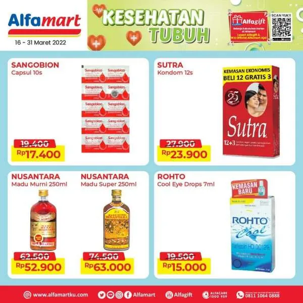 Promo Alfamart Kesehatan Tubuh Periode 16-31 Maret 2022