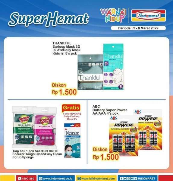 Promo Indomaret Super Hemat Mingguan Terbaru di 2-8 Maret 2022