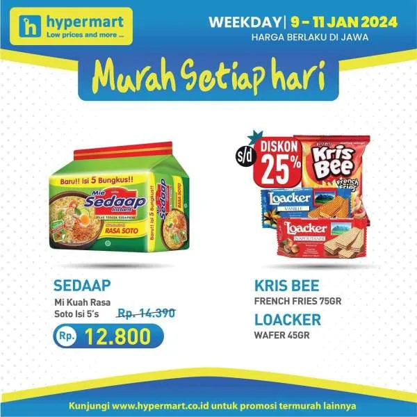 Promo Hypermart Hyper Diskon Weekday Periode 9-11 Januari 2024