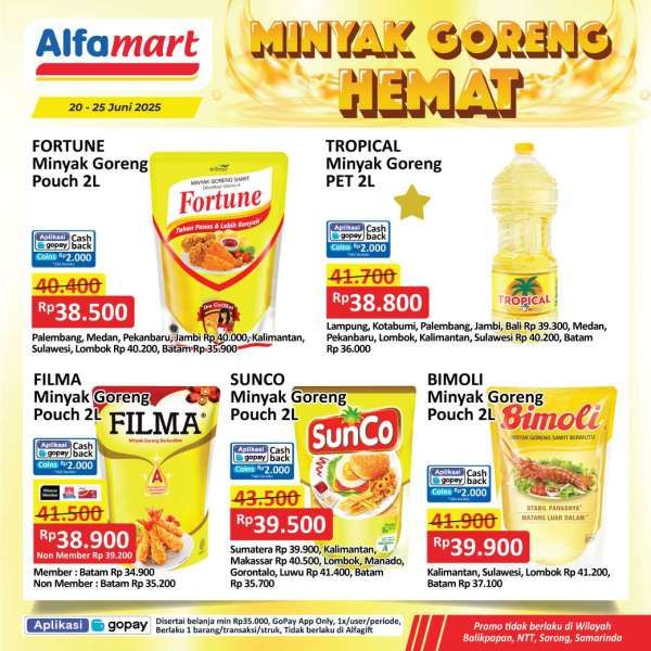 Promo Minyak Goreng Hemat di Alfamart 20-25 Juni 2025