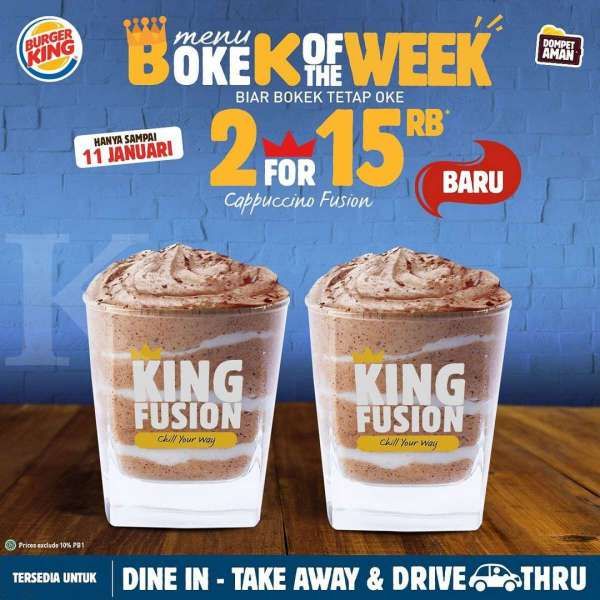 Promo Burger King 1-11 Januari 2021 