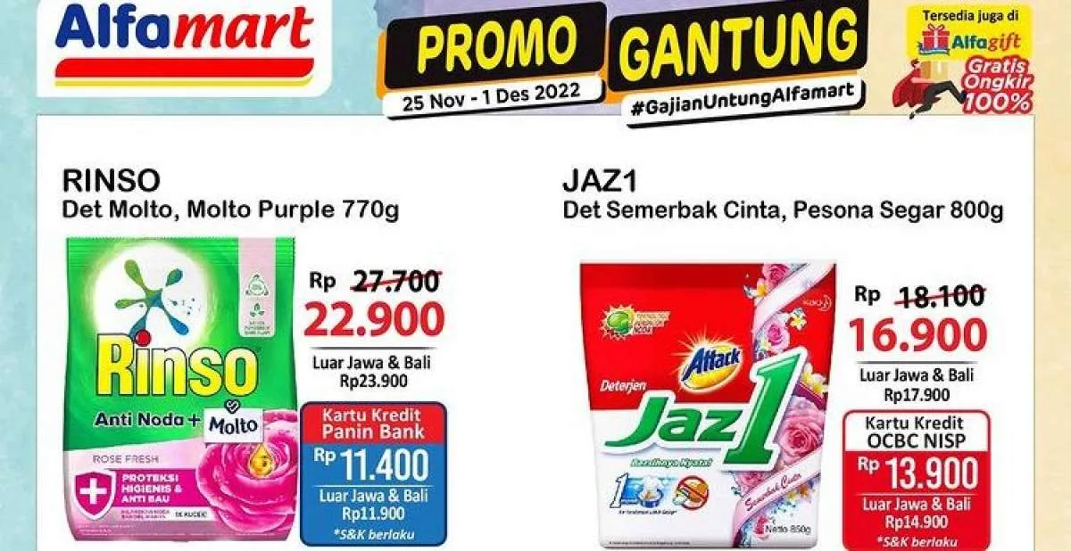 Harga Promo Alfamart Gantung Hari Ini 28 November 2022, Berikut Katalog Selengkapnya