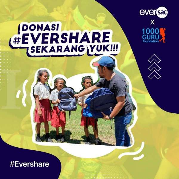 Gramedia melalui Eversac Berkolaborasi dengan 1000 Guru, Berbagi Tas untuk Pelajar di Pedalaman