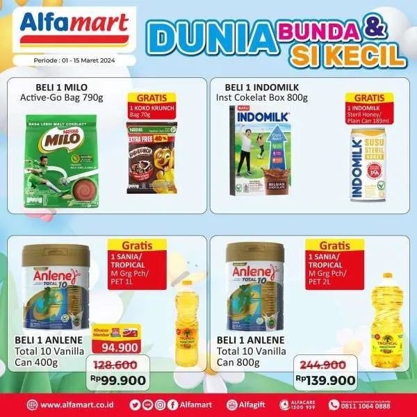 Promo Alfamart Dunia Bunda & Si Kecil Periode 1-15 Maret 2024