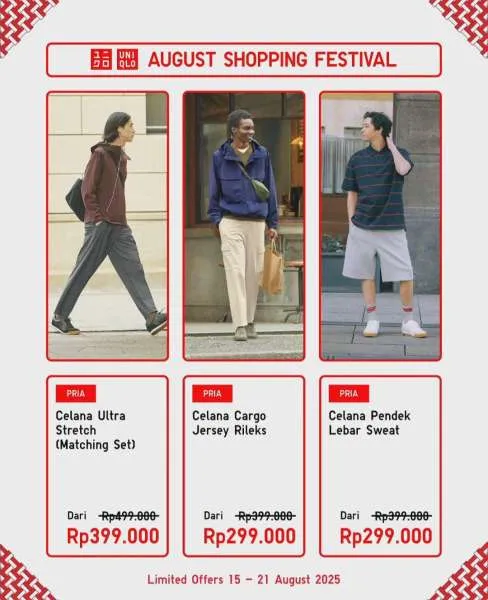 Promo Uniqlo August Shopping Festival Celana Pendek