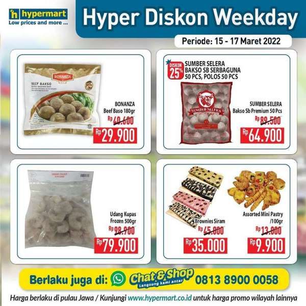 Promo Hypermart Hyper Diskon Weekday 15-17 Maret 2022