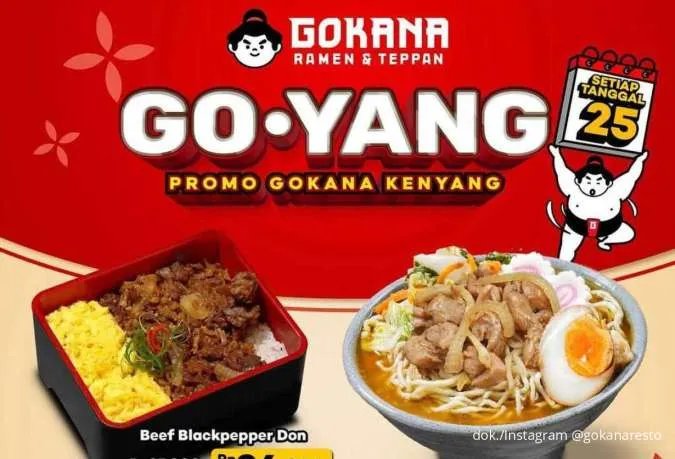 Promo Gokana Kenyang Cuma 25 Agustus, 3 Menu Best Seller Diskon sampai 25%