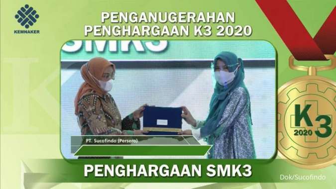 Sucofindo Raih Penghargaan SMK3 Dan Zero Accident dari Kemenaker RI
