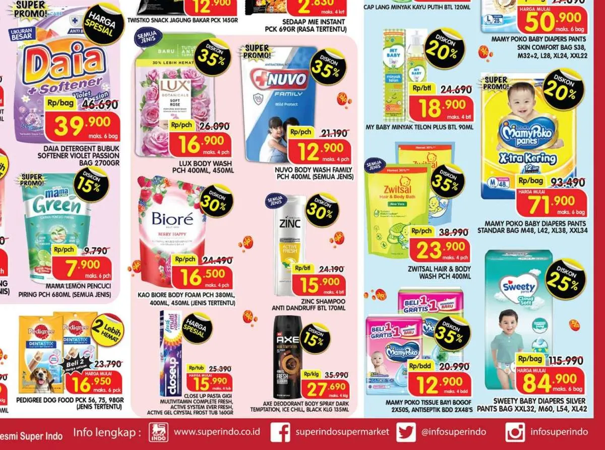 Promo Deterjen & Sabun Mandi Weekend 20-22 Juni 2025, Diskon di Superindo-Indomaret