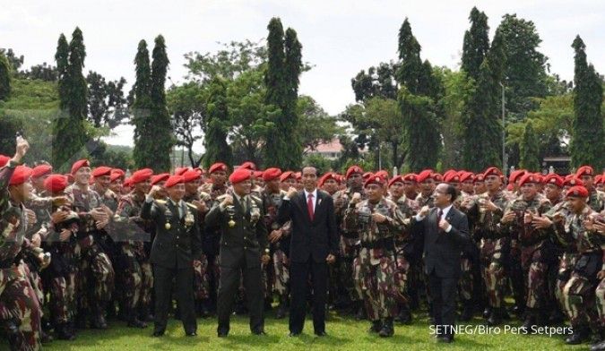 Jokowi unjuk kewenangan depan Kopassus