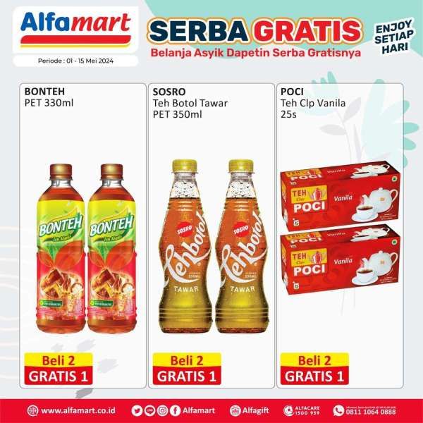 Promo Alfamart Serba Gratis Periode 1-15 Mei 2024