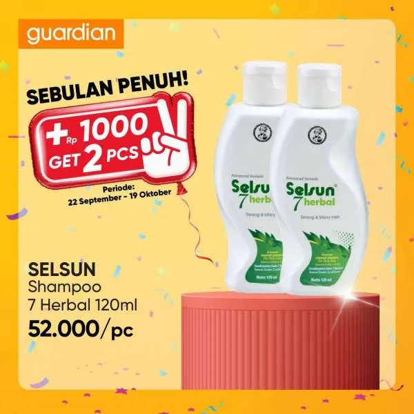 Promo Guardian +1000 Get 2 Pcs Periode 22 September-19 Oktober 2022