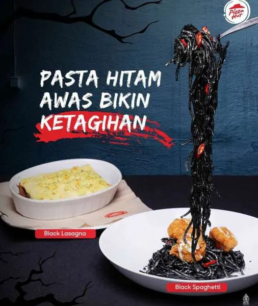 Pizza Hut Blacktober menu hitam: Black Pasta
