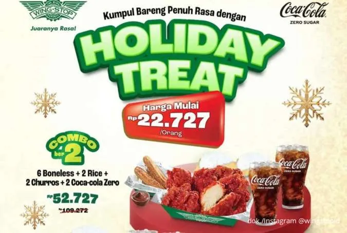 Promo Wingstop Holiday Treat Desember, Paket Makan Bareng Mulai Rp 22.000-an/Orang