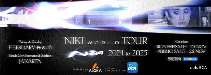 Konser NIKI World Tour 2025 in Jakarta di Promo BCA Presale Ada Diskon Rp 200.000