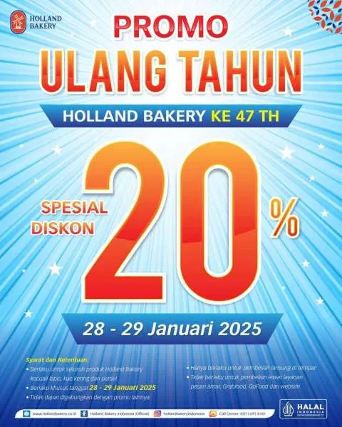 Promo Holland Bakery 28-29 Januari 2025