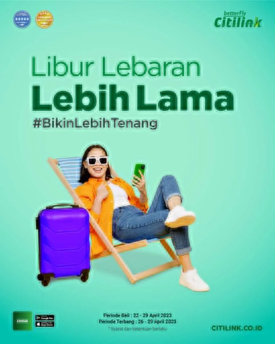 Citilink Tawarkan Harga Spesial Hingga 29 April 2023 Agar Liburan Lebih Lama