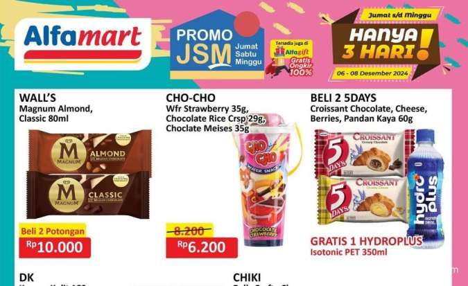 Promo Es Krim di JSM Alfamart-Superindo dan Tip Top, Walls dan Campina Lebih Murah