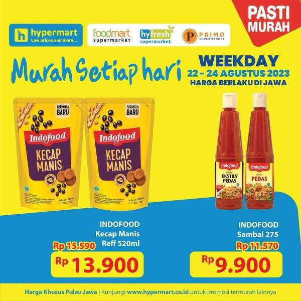 Katalog Harga Promo Hypermart Terbaru 22-24 Agustus 2023, Promo Diskon Weekday