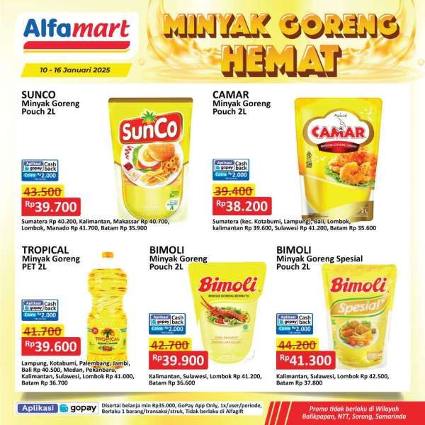 Promo Minyak Goreng Hemat di Alfamart 10-16 Januari 2025