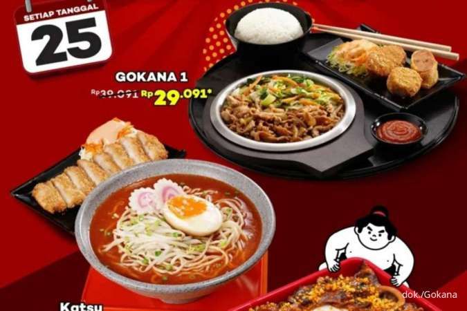 Promo Gokana Hari Ini 25 Oktober, Goyang 25 Diskon Serba 25% Tanpa Minimum Transaksi