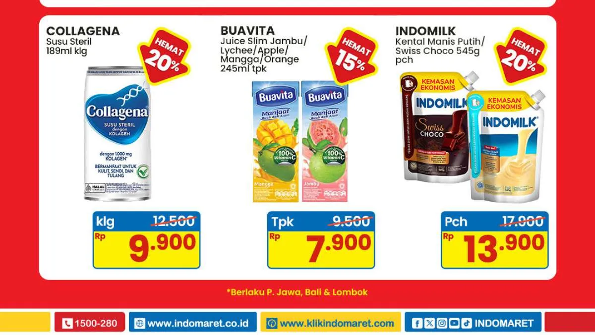 Promo Indomaret Weekend Hari Ini, Dapatkan Buavita dan Indomilk Lebih Hemat