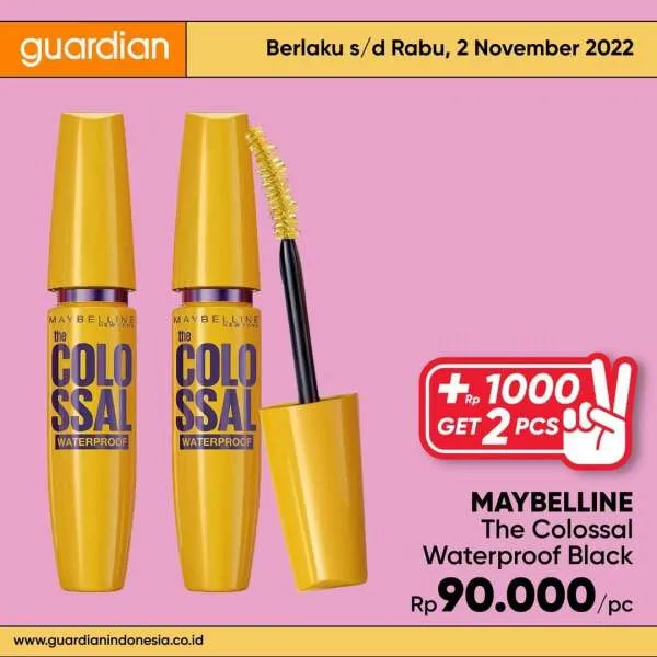 Promo Guardian +1000 Get 2 Pcs Periode 27 Oktober-2 November 2022