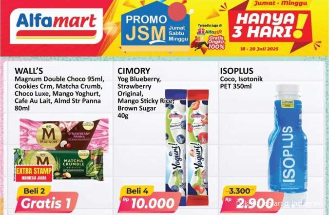 Promo Es Krim Weekend Juli di Alfamart, Magnum Beli 2 Gratis 1 Berakhir Besok