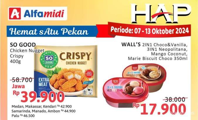 Katalog Promo Alfamidi Hemat Satu Pekan 7-13 Oktober 2024, Produk Sasa Diskon 50%!