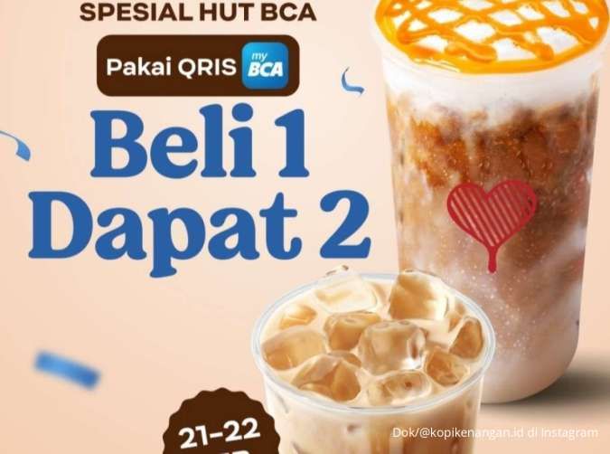 5 Promo HUT BCA 68 di Fore, Kopi Kenangan hingga Chatime 21-22 Februari 2025 