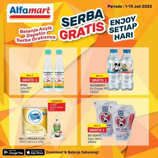 Promo Alfamart Serba Gratis Periode 1-15 Juli 2022
