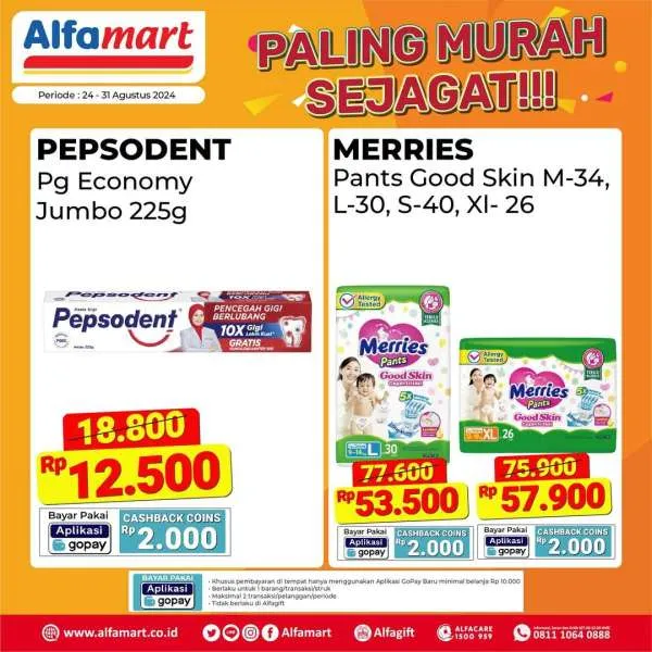 Promo Alfamart Paling Murah Sejagat Periode 24-31 Agustus 2024