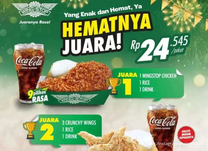 Promo Hematnya Juara Wingstop Januari 2026, Paket Makan Lengkap Cuma 24 Ribuan